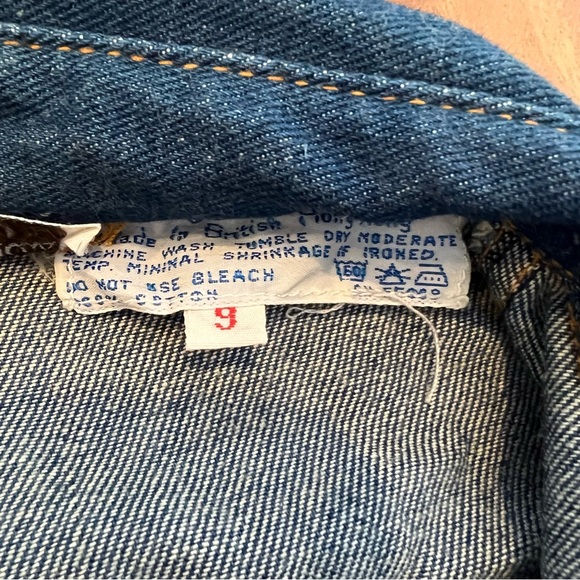 NEIMAN MARCUS denim dress button front elastic waist deadstock NWT sz 9 VINTAGE - Picture 4 of 10